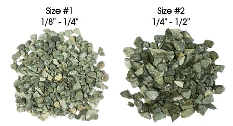 Crushed Granite Aggregate Ruler - Size #1 and Size #2
