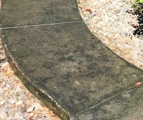 Concrete Walkway - Black and Olive Antiquing Stains