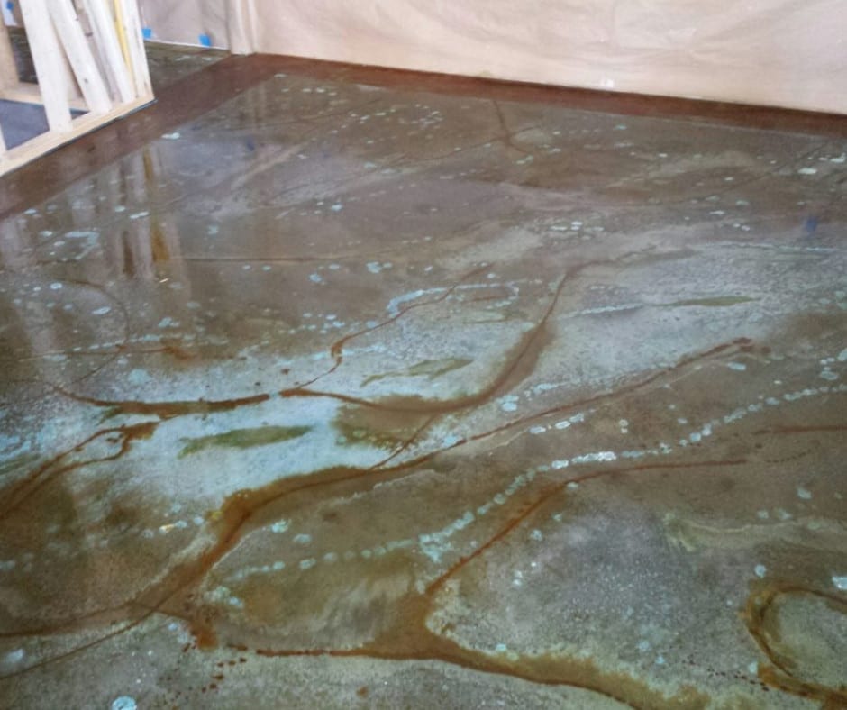 Marble Technique Stained Concrete Floor Marble Technique Stained Concrete Floor